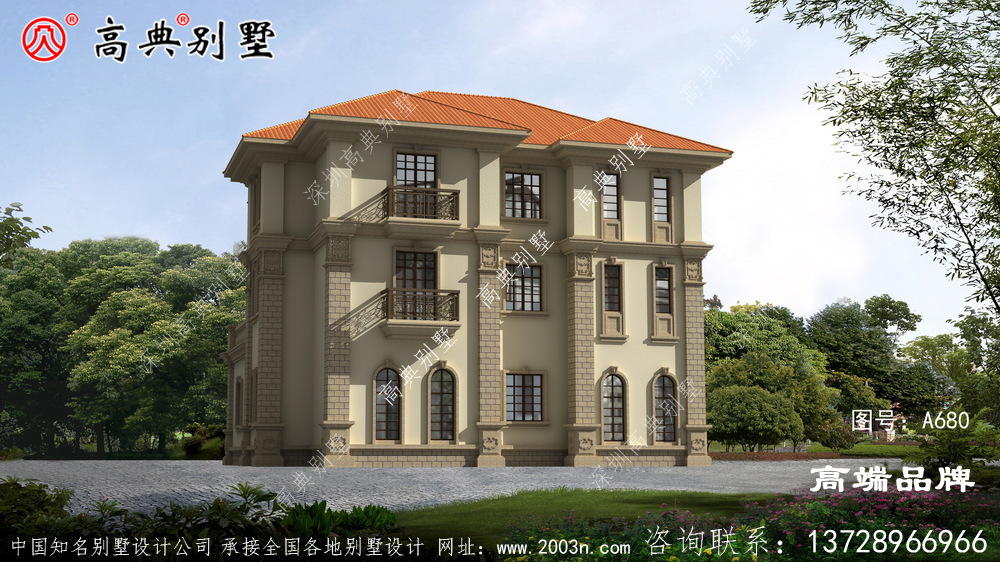 复式三层楼房设计图，房型經典