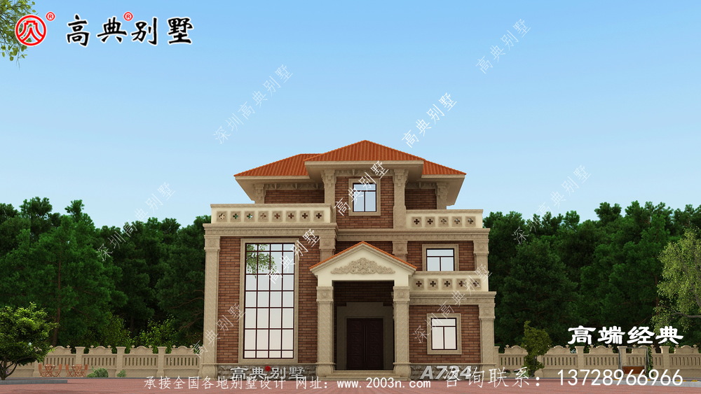 农村 三层楼简单大气效果图，农村建房首选，你心动了嘛太仓市