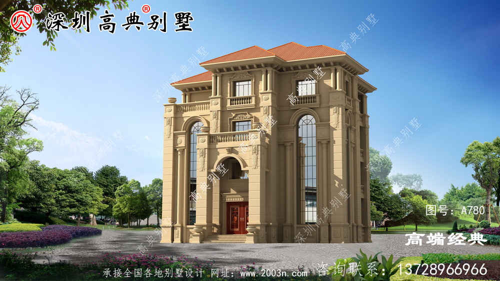 时尚 大气 的 四层别墅 ，建在村里 绝对 是一道风景！