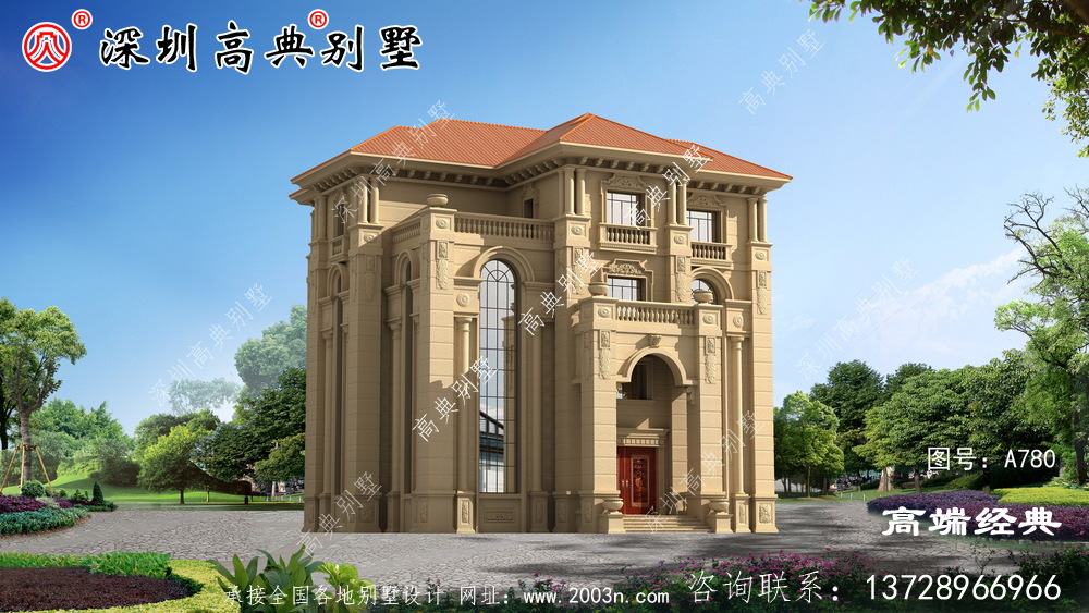 时尚 大气 的 四层别墅 ，建在村里 绝对 是一道风景！
