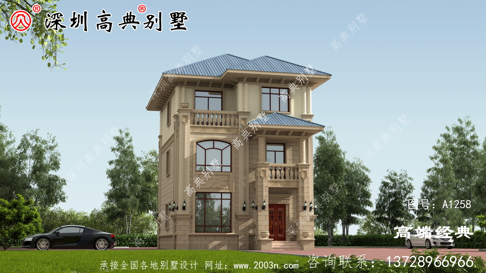 在老家花30万建栋中式别墅，享受生活。