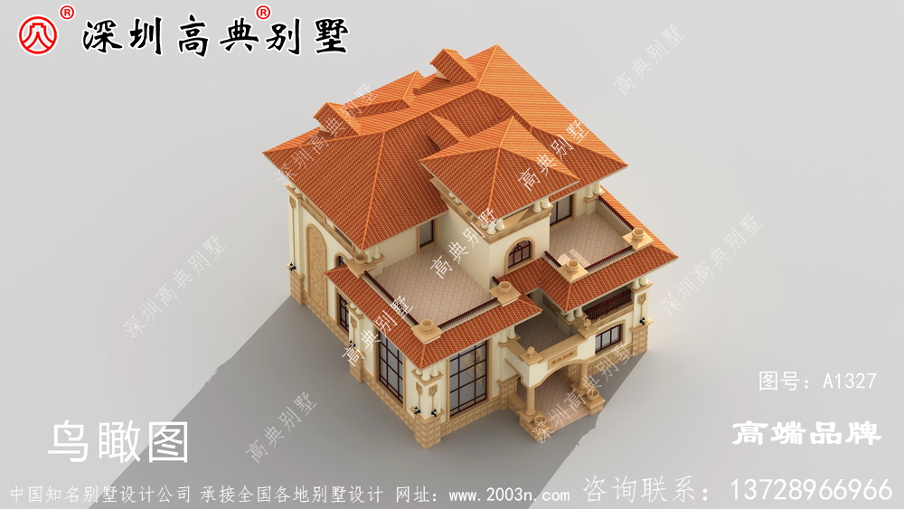 三层复式别墅设计效果图全套CAD图纸，户型豪华精美