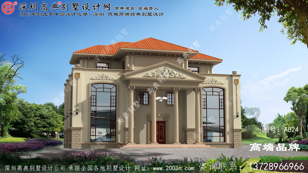 三层自建房设计图,赶快看看这款，简约时尚造价低