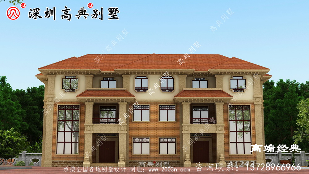 农村简单的三层自营住宅效果图，看到的都很惊讶。