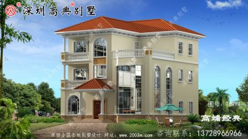 农村带阳台三层楼房图，采光就靠