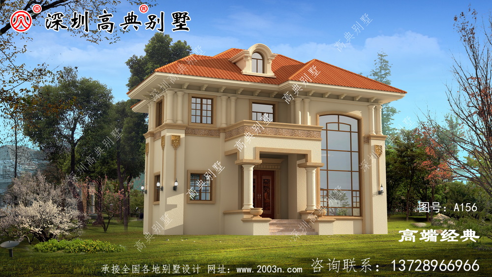二楼小楼的建筑设计精致美观，是农村建筑的必备。