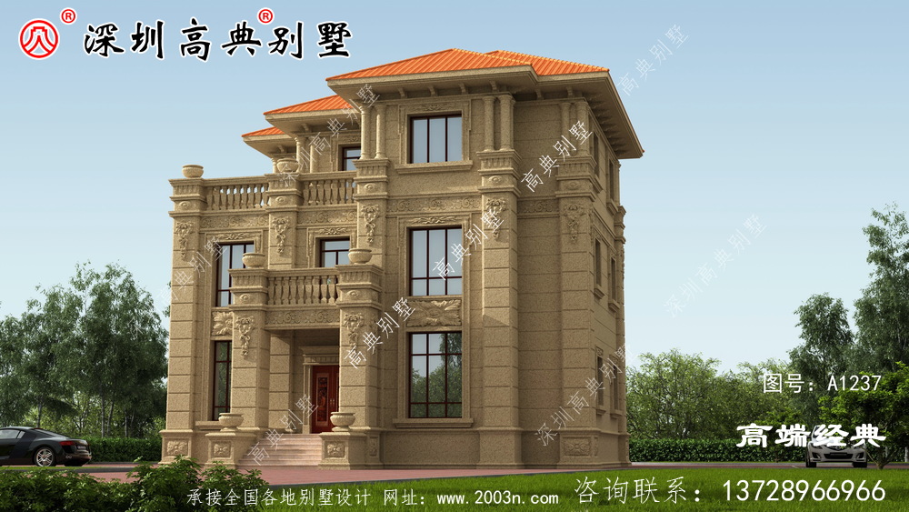 简单接地气自建房外观图，经济实用，最适合农村建设。