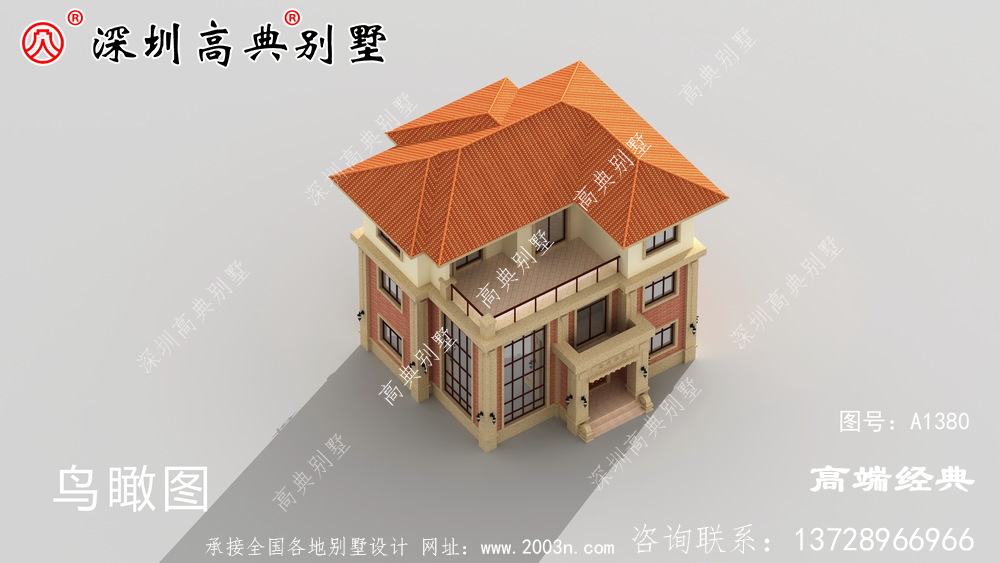 三层楼有露台外观图，这样的房子真的很刺激，赶紧收起来盖一栋。