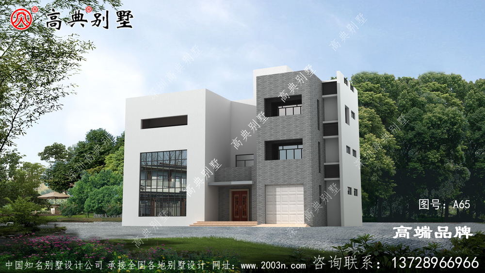 灰白结合使别墅整体看起来简洁又不简单