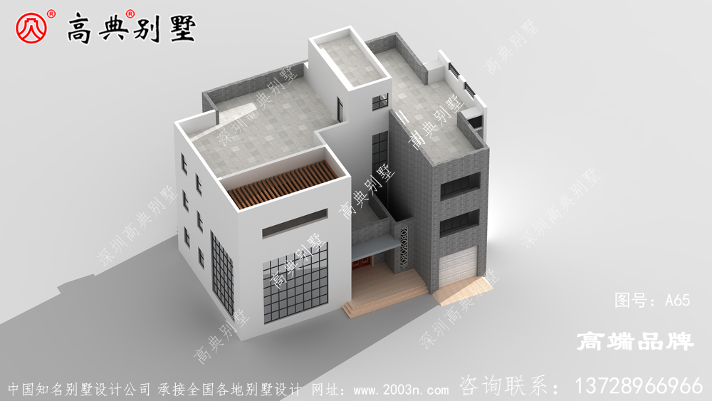 灰白结合使别墅整体看起来简洁又不简单
