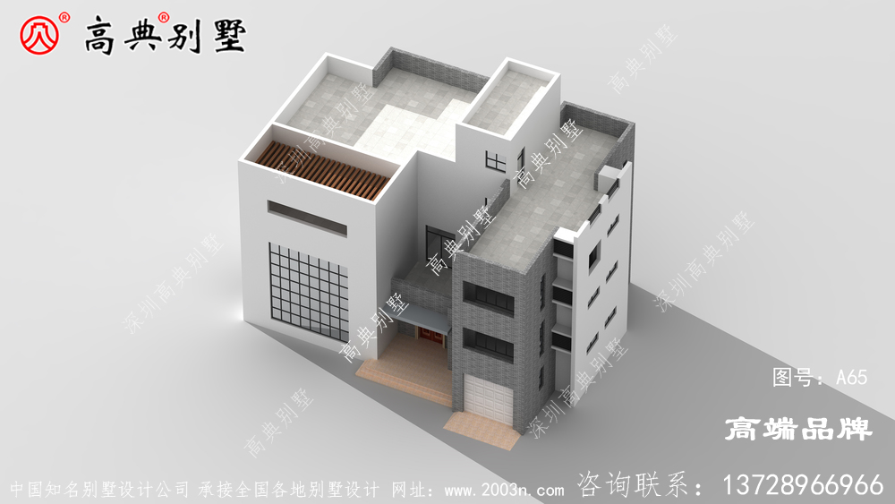 灰白结合使别墅整体看起来简洁又不简单