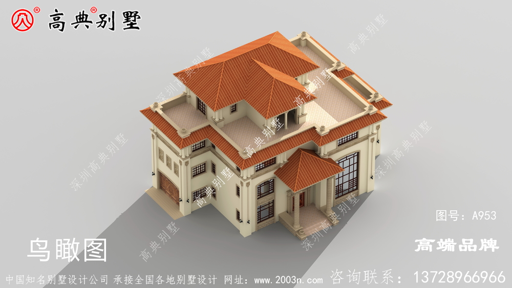 自营住宅简单实用，别墅整体为欧式建筑风格