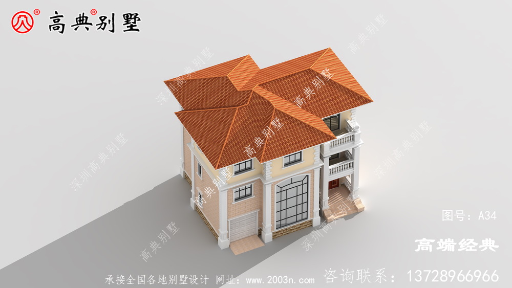 乡村二层半建房别墅图纸设计图，简单又好看，村里人都喜欢