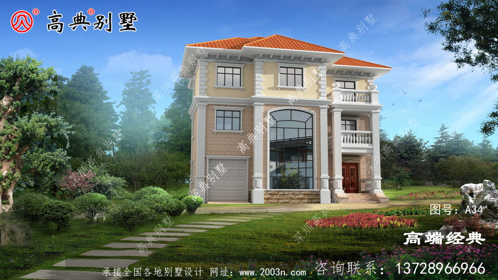 乡村二层半建房别墅图纸设计图，简单又好看，村里人都喜欢